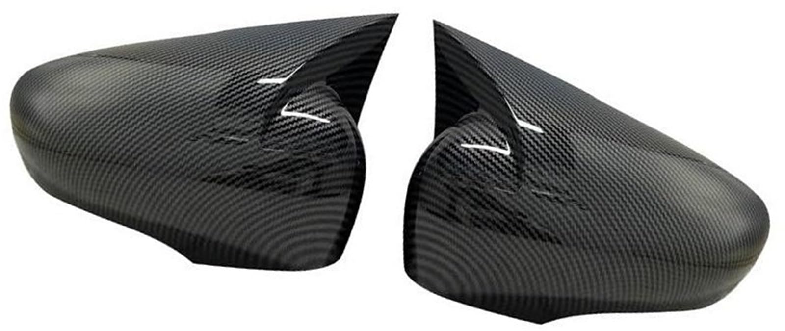 XYWOPO Autotür-Seitenrückspiegelabdeckung, for Renault, Clio 4 MK4 Seitenspiegelkappen-Aufkleberverkleidung Auto-Außenspiegelabdeckung(Black Carbon Fiber Pattern) von XYWOPO
