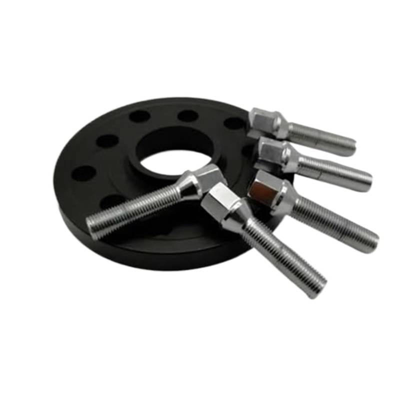 XYWOPO Distanzstücke, Spurverbreiterungen 5x112 Hubcentric 66.6 Autozubehör 20mm Aluminium-Radadapteranzug, for, Auto-Separadores-Shims-Platte Auto-Radverbreiterungen(Black 12mm) von XYWOPO