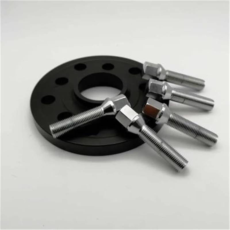XYWOPO Distanzstücke, Spurverbreiterungen 5x112 Hubcentric 66.6 Autozubehör 20mm Aluminium-Radadapteranzug, for, Auto-Separadores-Shims-Platte Auto-Radverbreiterungen(Black 15mm) von XYWOPO