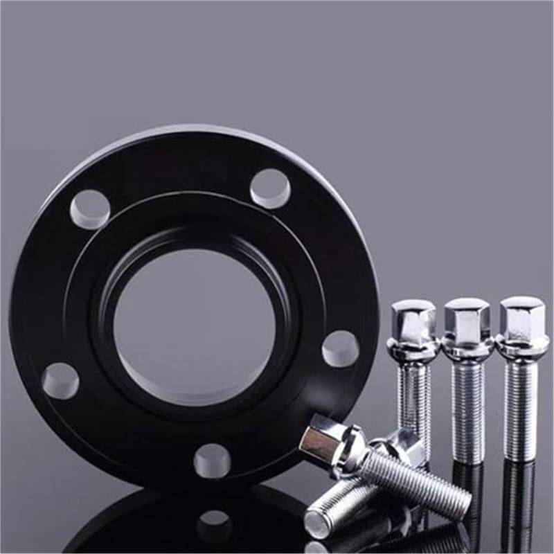 XYWOPO Distanzstücke, Spurverbreiterungen 5x112 Hubcentric 66.6 Autozubehör 20mm Aluminium-Radadapteranzug, for Auto-Separadores Shims Plate Auto-Radverbreiterungen(Black 25mm) von XYWOPO