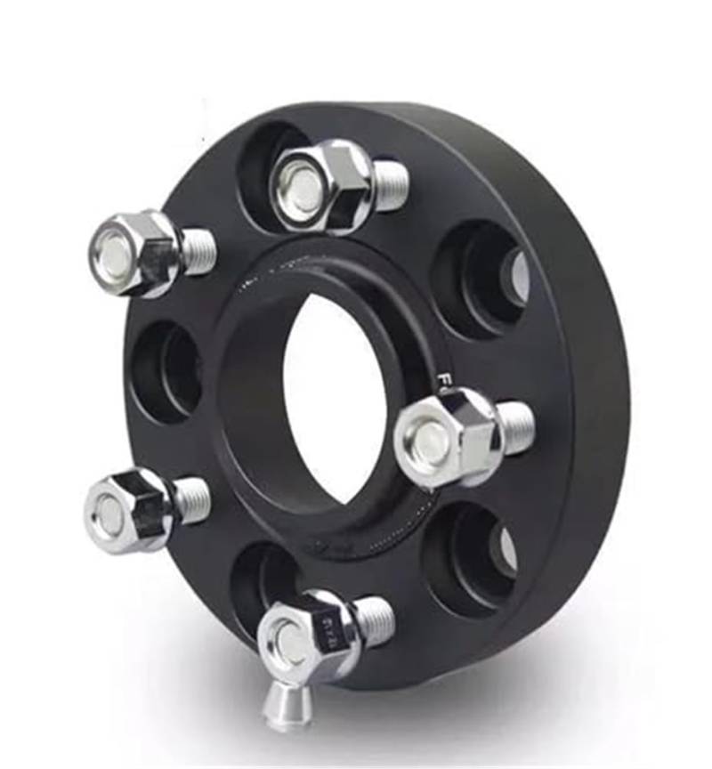 XYWOPO Distanzstücke, Spurverbreiterungen 5x114,3 Hubcentric 70,5 15 mm 20 mm 25 mm Aluminium-Radabstandshalteradapter, for Mustang, Unterlegscheibenplatte Auto-Radverbreiterungen(Black 15mm) von XYWOPO