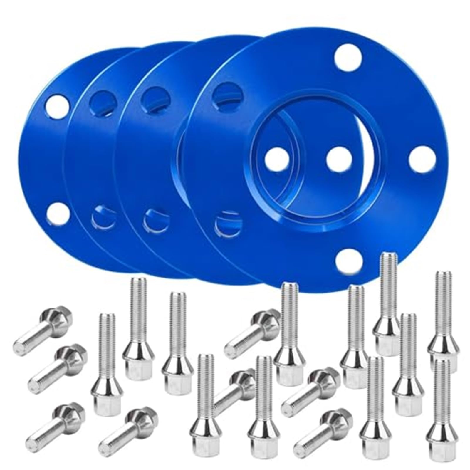 XYWOPO Distanzstücke, geschmiedetes Aluminium, 4 Stück, 5 x 120, versetztes Spurverbreiterung-Set, 2 Stück 15 mm, 2 Stück 20 mm, mit verlängerten Bolzen, passend for, Autoflansch-Unterlegscheibenplat XYWOPO Distanzstücke, geschmiedetes Aluminium, 4 Stück, 5 x 120, versetztes Spurverbreiterung-Set, 2 Stück 15 mm, 2 Stück 20 mm, mit verlängerten Bolzen, passend for, Autoflansch-Unterlegscheibenplat von XYWOPO