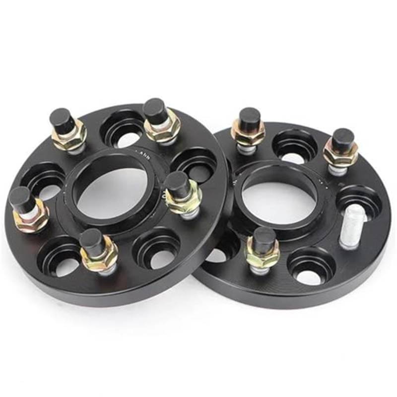 XYWOPO Distanzstücke 2 Stück Passend for Autos 7075 Aluminium, geschmiedete Spurverbreiterungen Spurverbreiterungen Adapter 5x100 57,1mm M14x1,5 Unterlegscheiben Platte Auto-Radverbreiterungen(BLACK 5 von XYWOPO