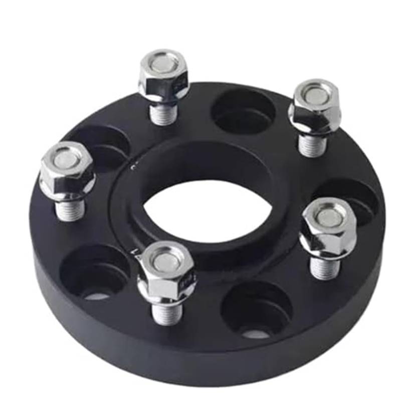 XYWOPO Distanzstücke Spurverbreiterungen 5x114,3 Hubcentric 70,5 15mm 20mm 25mm, for Mustang, Aluminium Spurverbreiterung Adapter Unterlegscheiben Platte Auto-Radverbreiterungen(Black 30mm) von XYWOPO