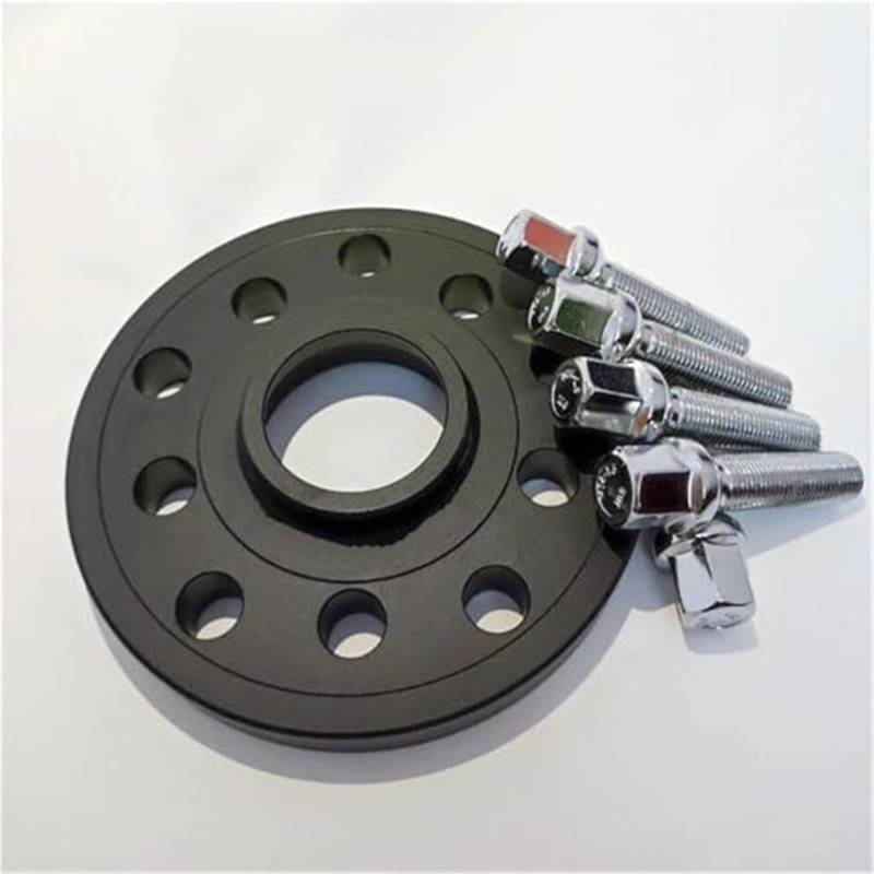 XYWOPO Distanzstücke Spurverbreiterungen Verbreiterungssatz 5x120 Hubcentric 65,1 mm Auto-Aluminiumadapter, für, for Amarok Trenner Zubehör Unterlegscheiben Platte Auto-Radverbreiterungen(Black 15mm) von XYWOPO