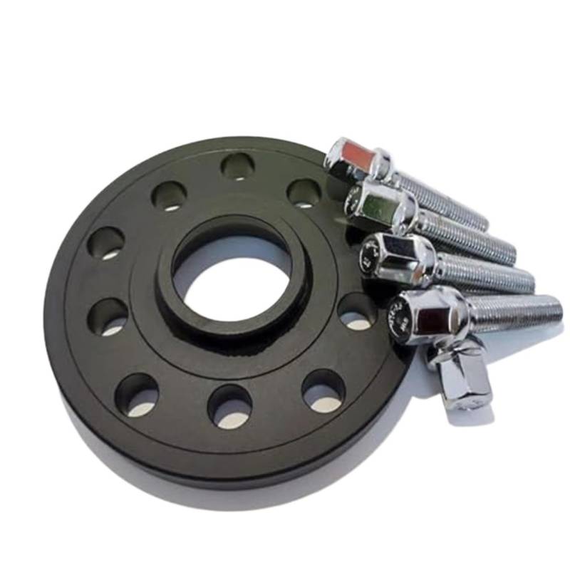 XYWOPO Distanzstücke Spurverbreiterungen Verbreiterungssatz 5x120 Hubcentric 65,1 mm Auto-Aluminiumadapter, für, for Amarok Trenner Zubehör Unterlegscheiben Platte Auto-Radverbreiterungen(Black 20mm) von XYWOPO