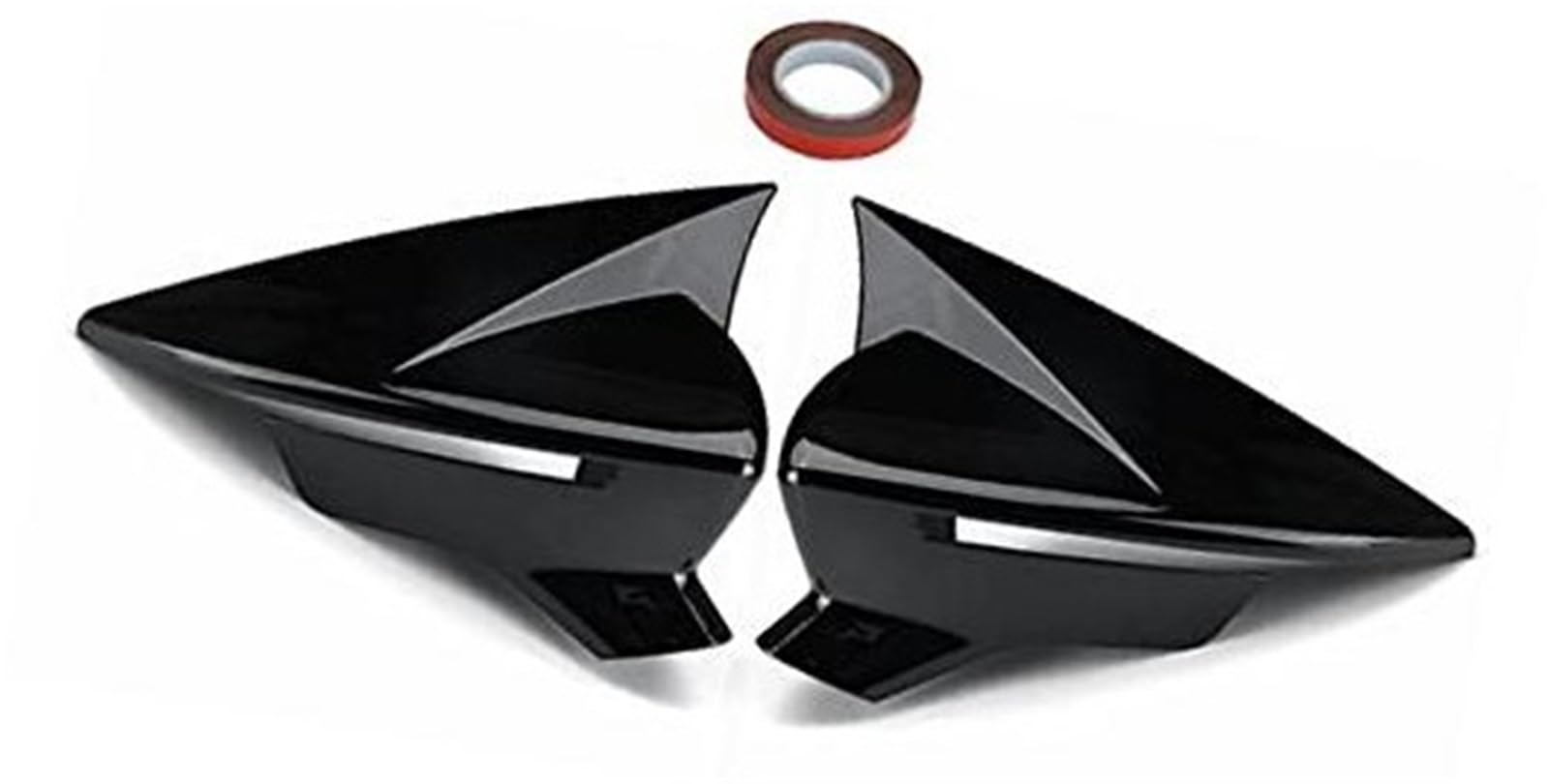 XYWOPO Glänzend schwarz/Kohlefaser-Außenspiegel-Abdeckkappen, for Seat, Leon MK3 MK3.5 5F ST FR Cupra 2013–2019, Rückspiegel-Gehäuseabdeckung Auto-Außenspiegelabdeckung(Black Glossy Black) von XYWOPO
