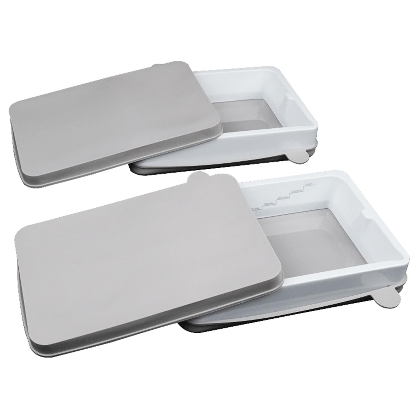 XYWOPO Keramikharzbehälter-Set mit FEP-Folie und Abdeckungen, leicht zu reinigen, for Anycubic, Photon/Mono 4k und, for ELEGOO, Mars 3D-Druckerteile Drucker-Displayschutz(2pcs Without Films) von XYWOPO