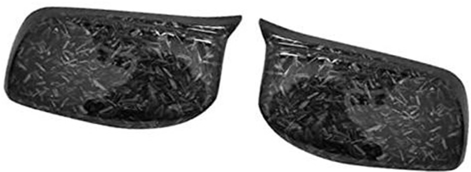 XYWOPO Kohlefaser Auto Rückansicht Tür Flügelspiegel Seitenspiegel Abdeckkappen Shell Case, for, E60 E61 E63 E64 5er Modell 2004-2008 Auto-Außenspiegelabdeckung(Black Forged Carbon Look) von XYWOPO