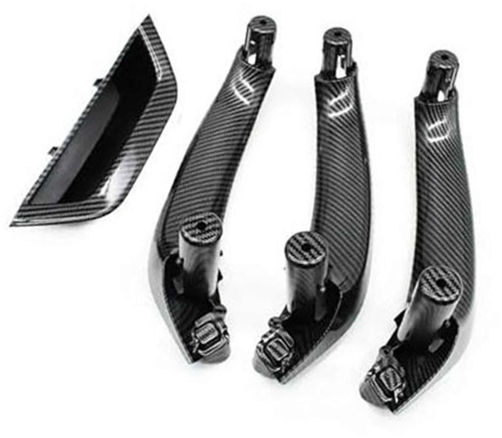 XYWOPO LHD RHD Auto-Beifahrertür-Innengriffabdeckung, Türarmlehnenverkleidung, innere Zuggriffverkleidung, for, X3 X4 F25 F26 2010 2011–2016 Auto-Innentürgriff(Black Lhd-Carbon Fiber) von XYWOPO