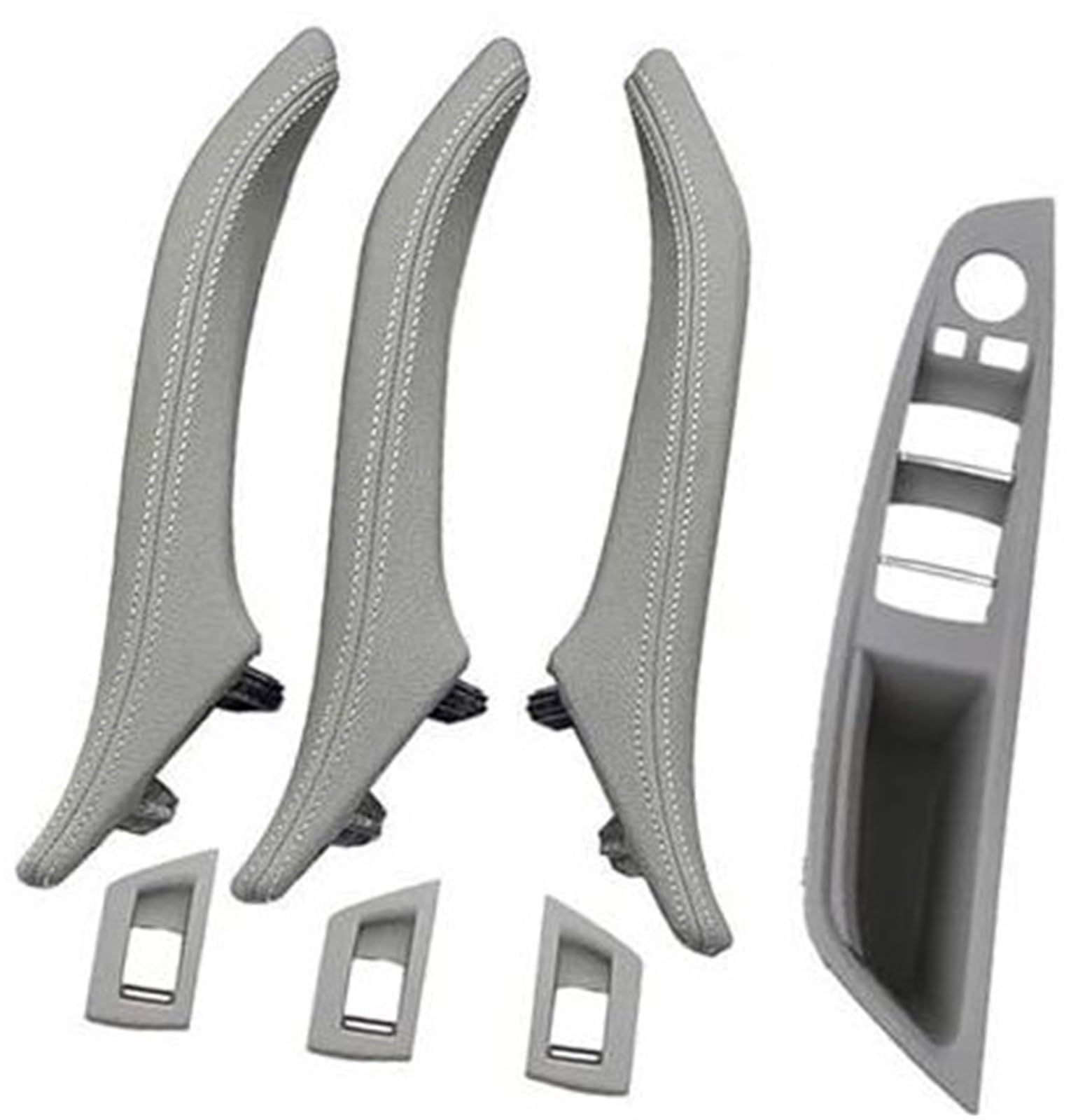 XYWOPO LHD RHD Innentürgriff-Set, for, 5er F10 F11 F18 520 523 525 528 530 535 2010 2011–2017 51417225873 51417359283 Auto-Innentürgriff(Black RHD Gray Set) von XYWOPO