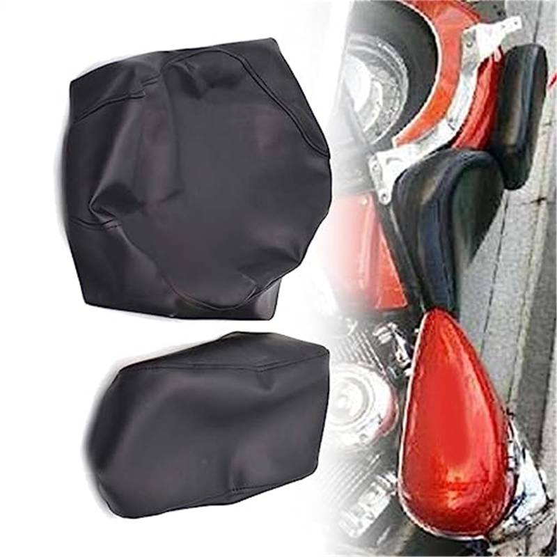 XYWOPO Motorrad, for V-Star Dragstar XVS400 DS400, Dickes schwarzes PU-Leder, Ersatz for Sitz, Bezug, Kissenschutz, wasserdichtes Zubehör Motorrad-Sitzbezug von XYWOPO