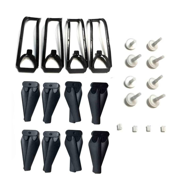 XYWOPO Propellerblätter Fahrwerk Schutz Getriebe Kit Set, for Teng1 E88 Pro Rc Drone Ersatzteile E525 LS-E525 Rc Quadcopter Zubehör Drohnenpropeller(E88 New Version) von XYWOPO
