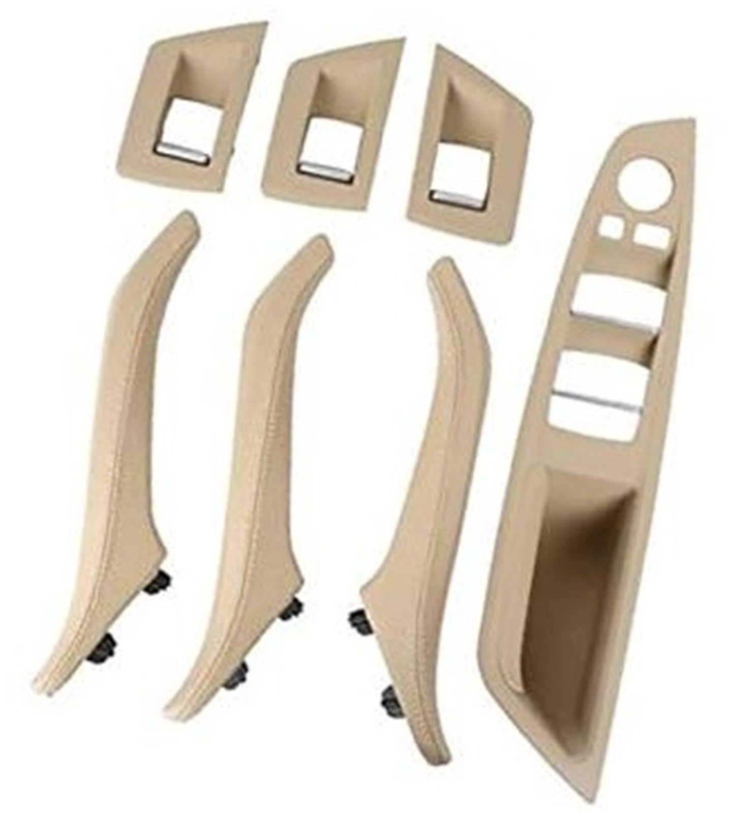 XYWOPO RHD LHD Auto Links rechts Innentür-Ledergriff-Montagesätze, for, 5er F10 F11 2010–2017 Auto-Innentürgriff(Beige) von XYWOPO