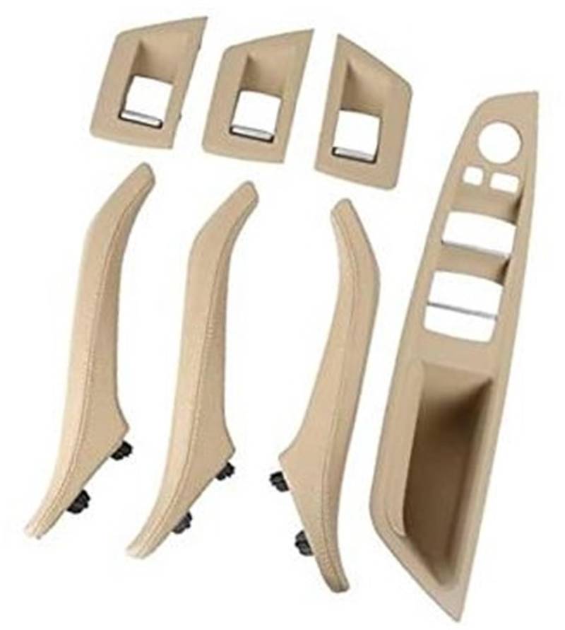 XYWOPO RHD LHD Auto Links rechts Innentür-Ledergriff-Montagesätze, for, 5er F10 F11 2010–2017 Auto-Innentürgriff(Beige) von XYWOPO