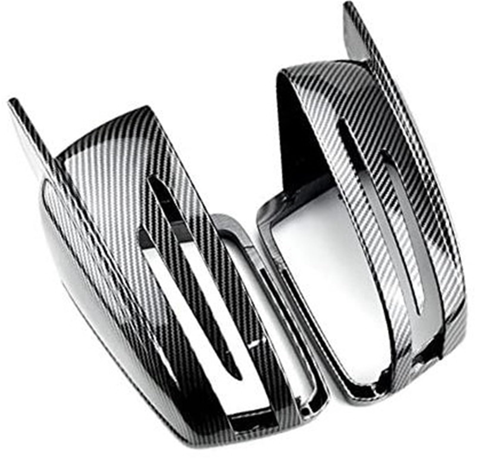 XYWOPO Rückspiegelkappe Flügelseitenspiegelabdeckungsgehäuse, for, for, W204 C207 W212 W221 W164 C218 Autozubehör Auto-Außenspiegelabdeckung(Black Carbon Fiber Pattern) von XYWOPO