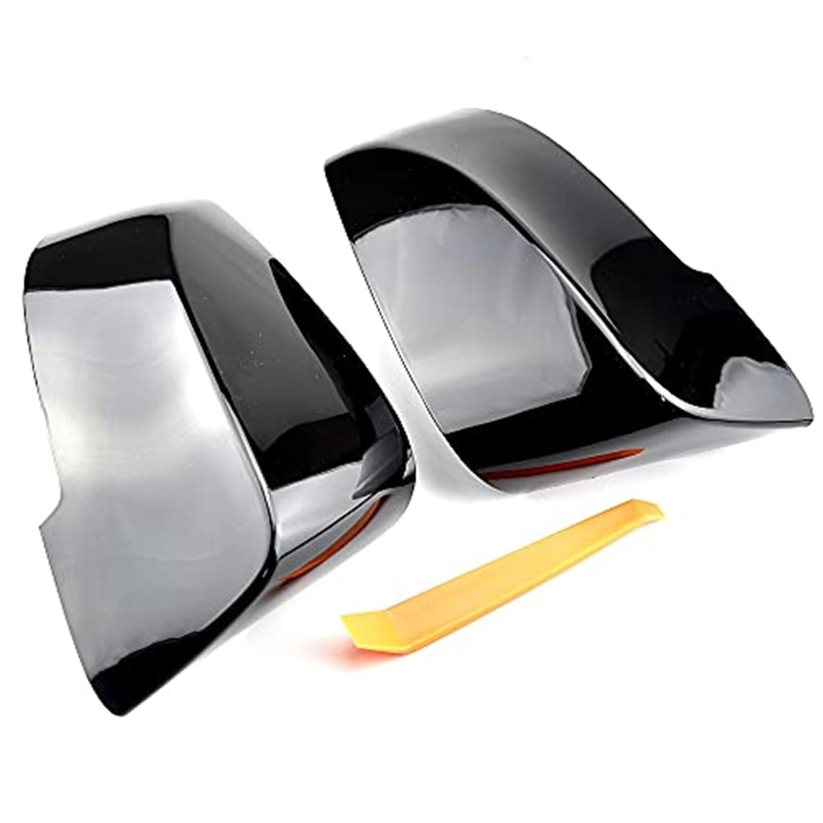 XYWOPO Seitenflügel-Schutzrahmenabdeckungen, for, 5er F10 F11 2011–2015, Auto-Rückspiegelabdeckung, Kohlefaser-Stil, Ersatzabdeckungen Auto-Außenspiegelabdeckung(Black Bright Black) von XYWOPO