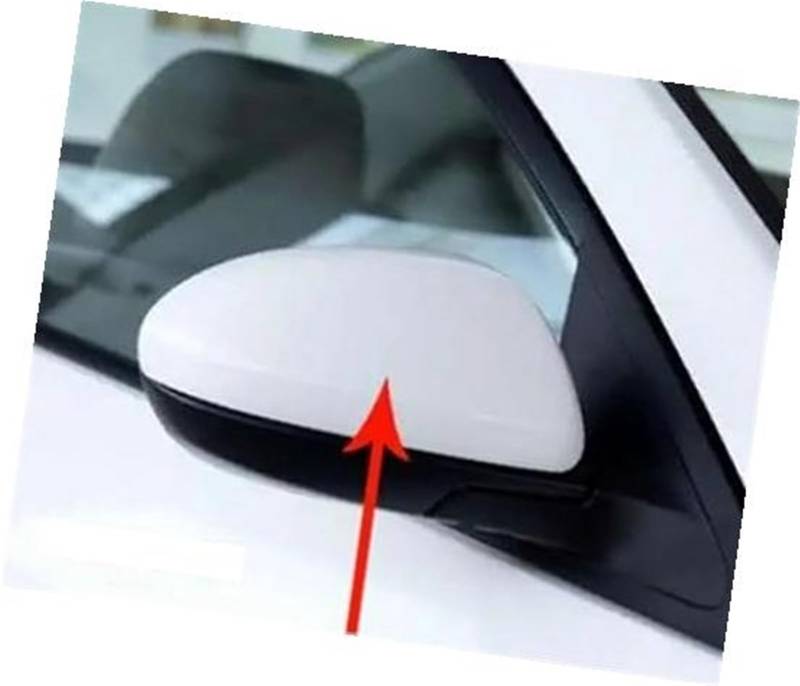 XYWOPO Seitenrückspiegelabdeckung, for Mazda, 3 1.6 2009 2010 2011 2012 Außenspiegelkappe mit lackierter Farbe Auto-Außenspiegelabdeckung(Black White Right R) von XYWOPO