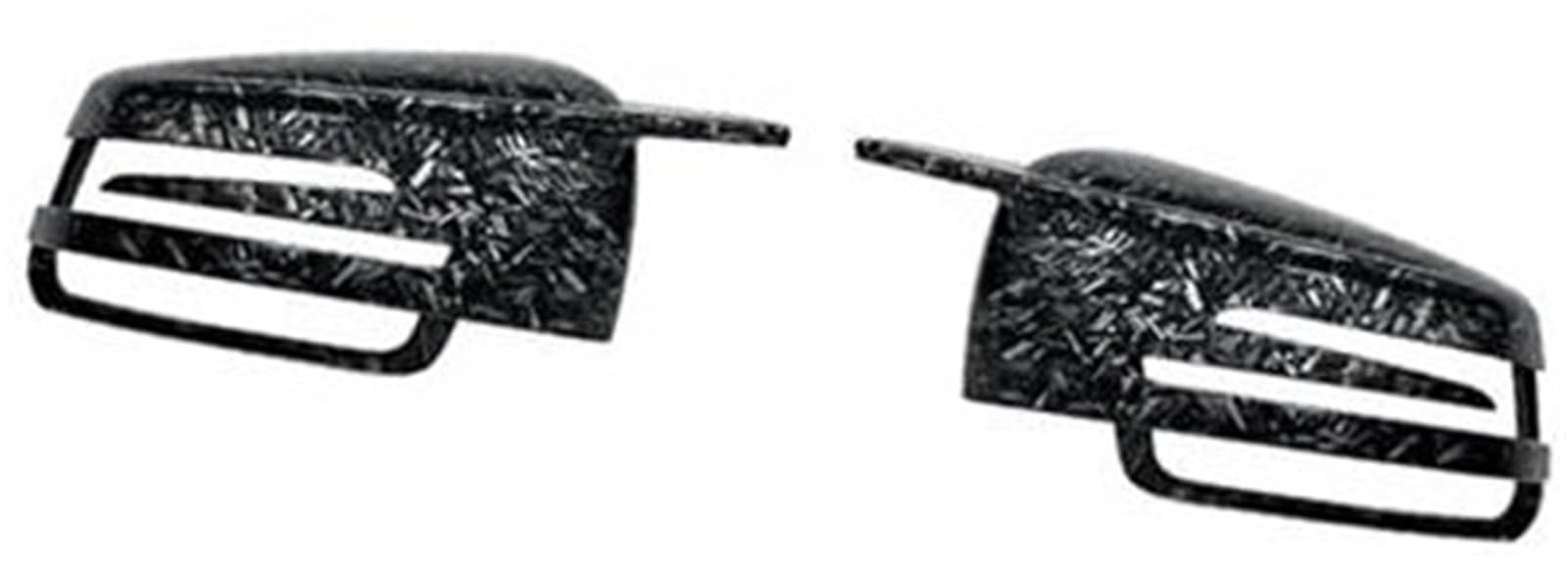 XYWOPO Seitenspiegelkappenabdeckungen, for, for, W176 W246 W212 W204 C117 X156 X204 W221 C218 ABCES CLA GLA GLK Klasse Schwarz ersetzen Auto-Außenspiegelabdeckung(Black Forged Carbon Look) von XYWOPO