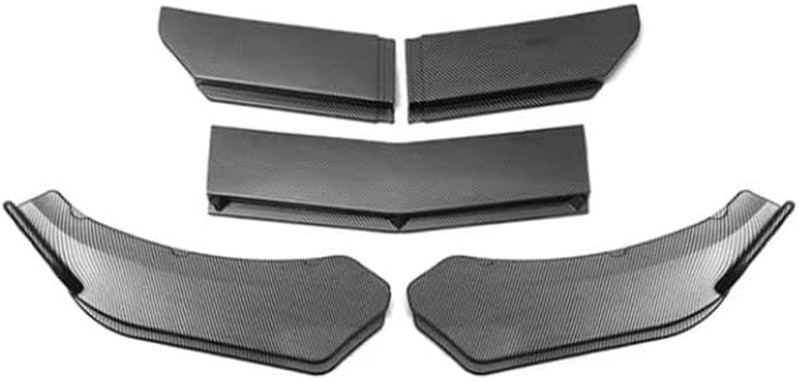 XYWOPO Splitter, 45-teilig, Universal-Auto-Frontspoilerlippe, Bodykit, Spoilersplitter, Stoßstange, Canard-Lippensplitter, for BMW usw., Carbonfaser-Lippensplitter (5-teilig, Carbonfaser B) Autospoile von XYWOPO