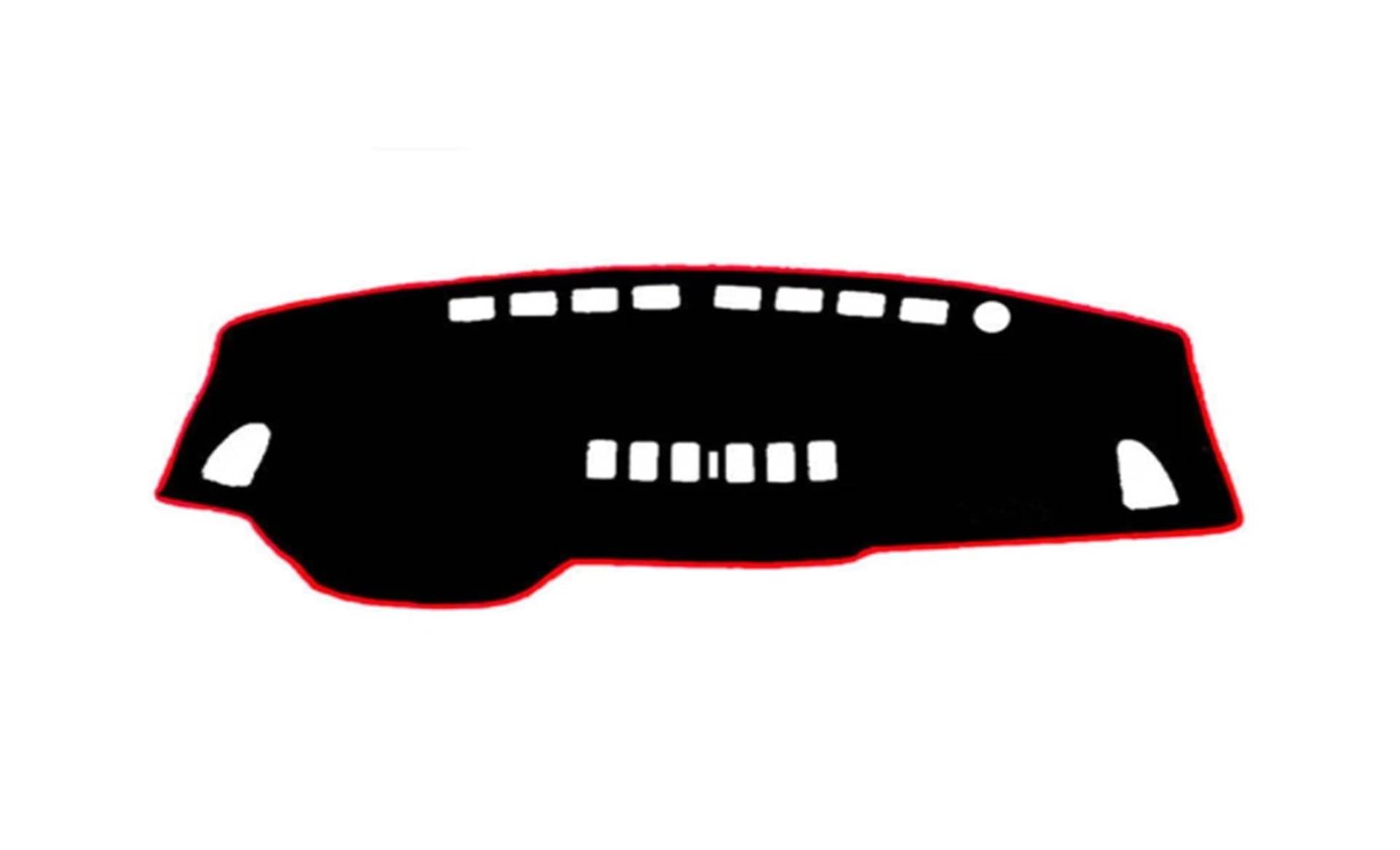 XYWOPO for Nissan, Tiida Latio Versa Trazo 2004 2005-2009 2010 2011 Dashmat Dashboard Abdeckung Matte Pad Dash Sonnenschirm Teppich Auto Zubehör Auto-Armaturenbrettmatte(Black(Red Edge)) von XYWOPO