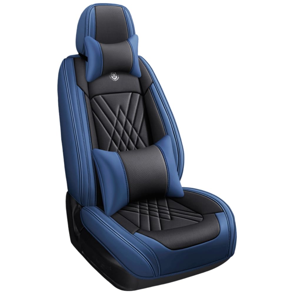 XYZASC-Autositzbezüge sind geeignet für Audi Q5 Q3 Q7 Autoschutzhüllen/Zubehör,blau schwarz von XYZASC