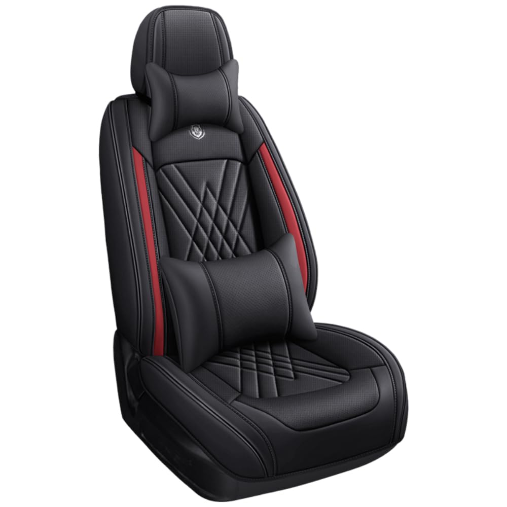 XYZASC-Autositzbezüge sind geeignet für BMW All Models 520 525 320 E36 E46 F10 F20 X1 X3 X5 X6 X4 F11 E83 E90 Autoschutzhüllen/Zubehör,schwarz rot von XYZASC
