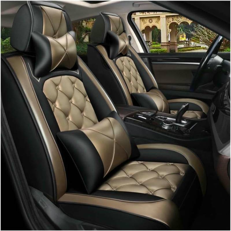 XYZASC-Autositzbezüge sind geeignet für Focus St Line St Line MK4 Station Wagon 2004-2024 Autoschutzhüllen/Zubehör,Gold von XYZASC