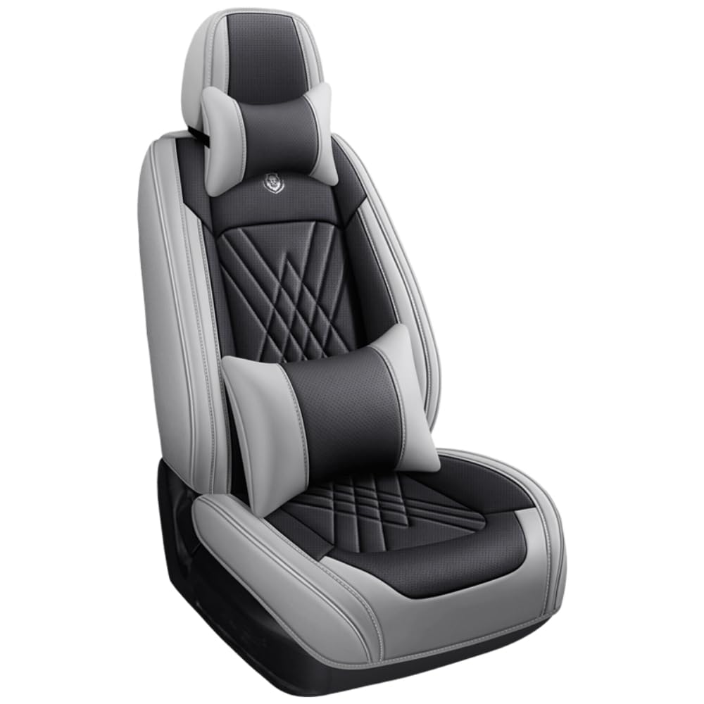 XYZASC-Autositzbezüge sind geeignet für Ford EcoSport/EcoSport 4WD/EcoSport Freestyle/EcoSport S/EcoSport St-Line Active Autoschutzhüllen/Zubehör,grau schwarz von XYZASC