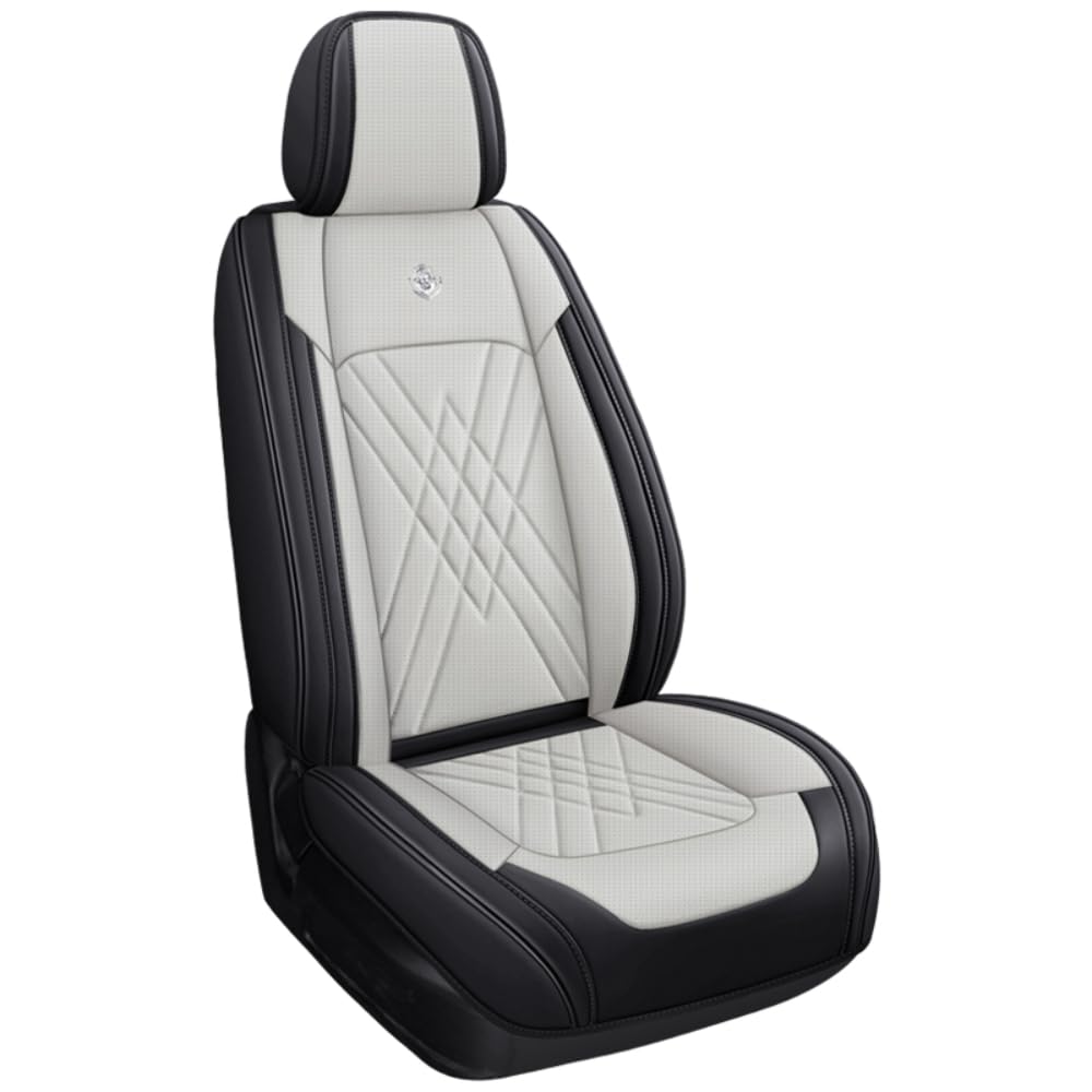 XYZASC-Autositzbezüge sind geeignet für Ford Focus 2 Fiesta Focus 3 Mondeo Mk4 Focus Mk2 Focus Fusion Kuga Ranger Focus Mk3 Fiesta Mk7 Mondeo Mk3 Autoschutzhüllen/Zubehör,Schwarzweiß von XYZASC