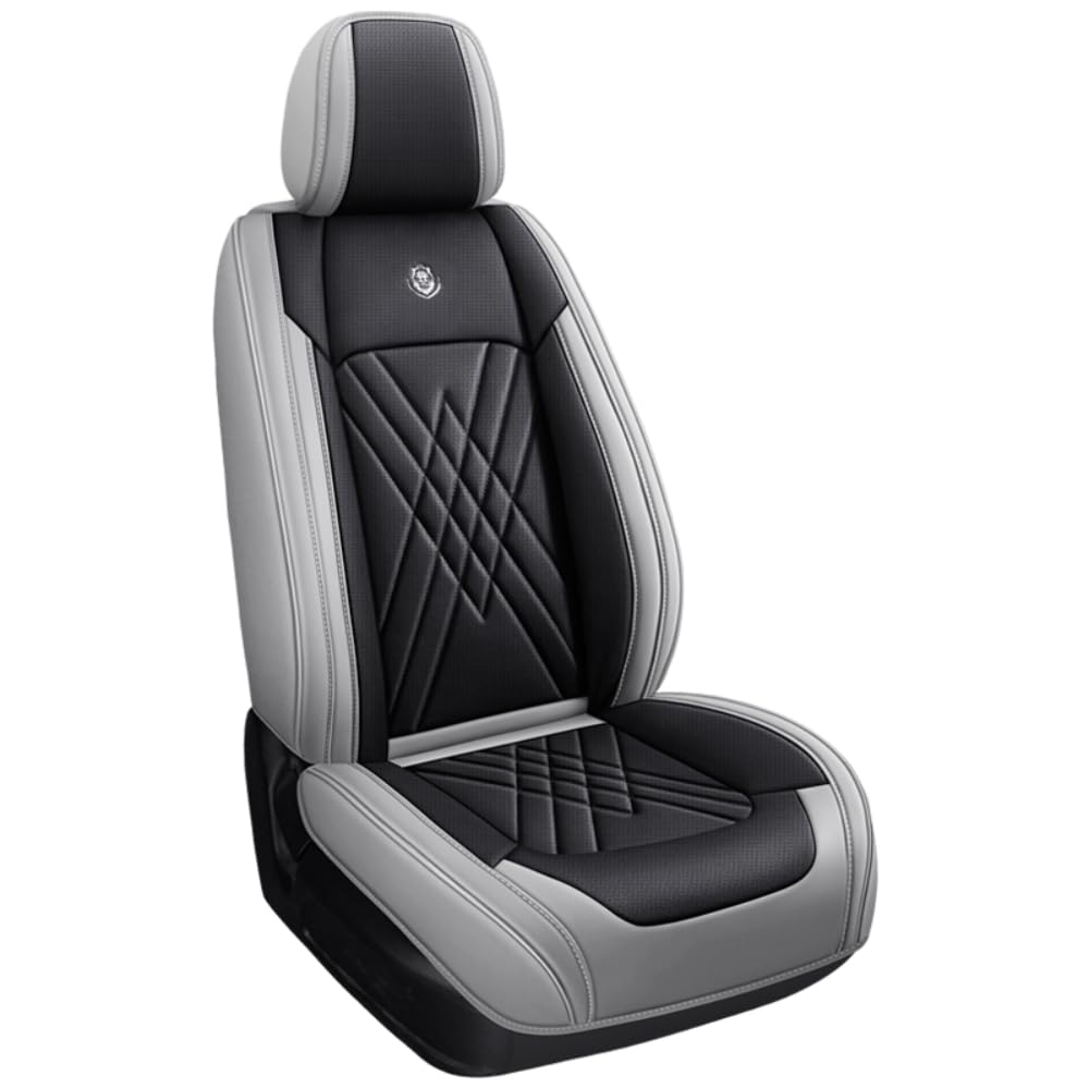 XYZASC-Autositzbezüge sind geeignet für Jeep Renegade Wrangler Jk Grand Cherokee Compass Patriot Mazda 3 6 Cx-5 Daewoo Nexia Autoschutzhüllen/Zubehör,grau schwarz von XYZASC