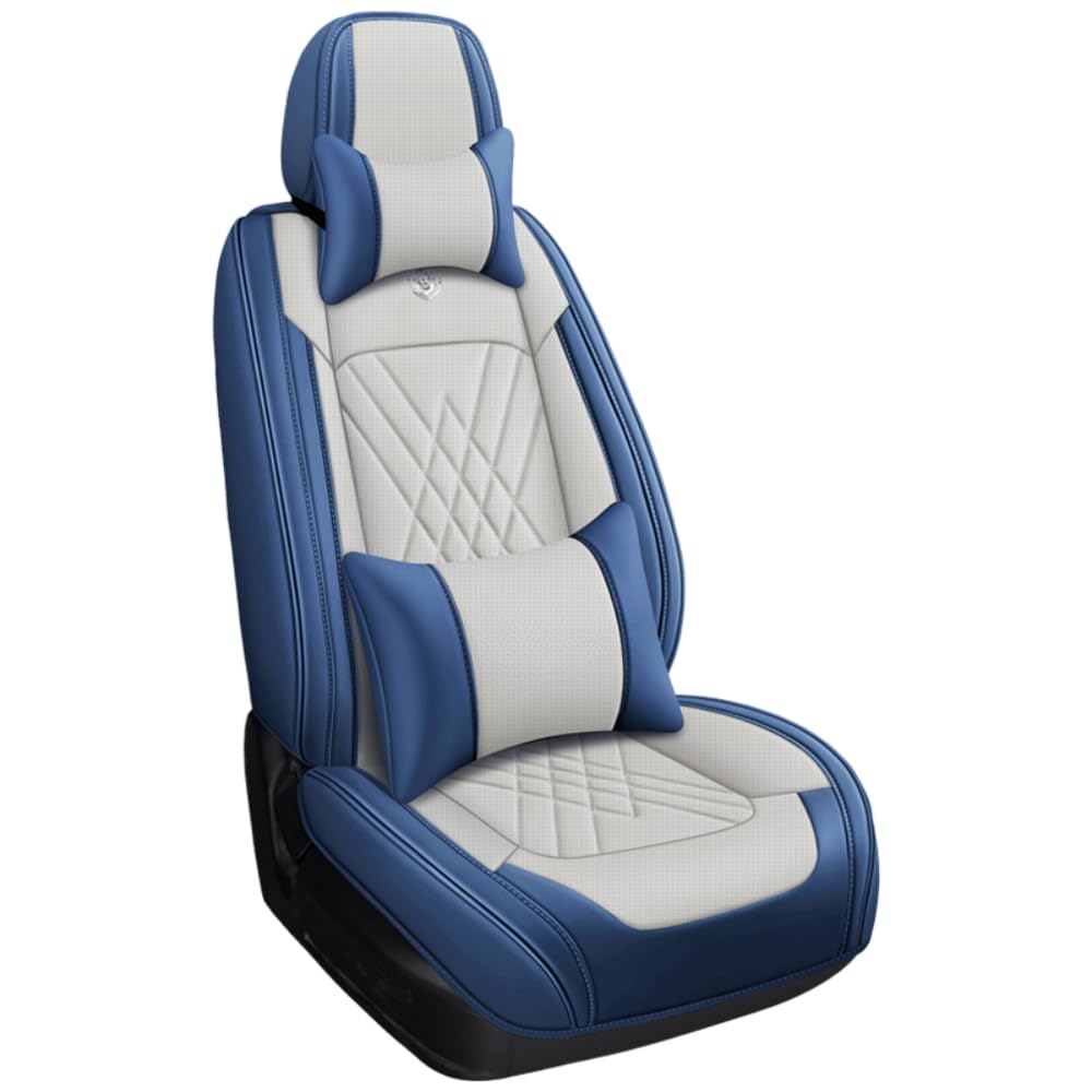 XYZASC-Autositzbezüge sind geeignet für Mazda All Models Mazda 3 5 6 8 CX-5 CX-7 MX-5 CX-9 CX-4 Autoschutzhüllen/Zubehör,blau weiß von XYZASC