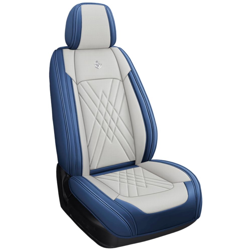 XYZASC-Autositzbezüge sind geeignet für Mercedes Benz W204 W211 W210 W124 W212 W202 W245 W163 Cla Gls Gla Glc A/B/C/E Class Autoschutzhüllen/Zubehör,blau weiß von XYZASC