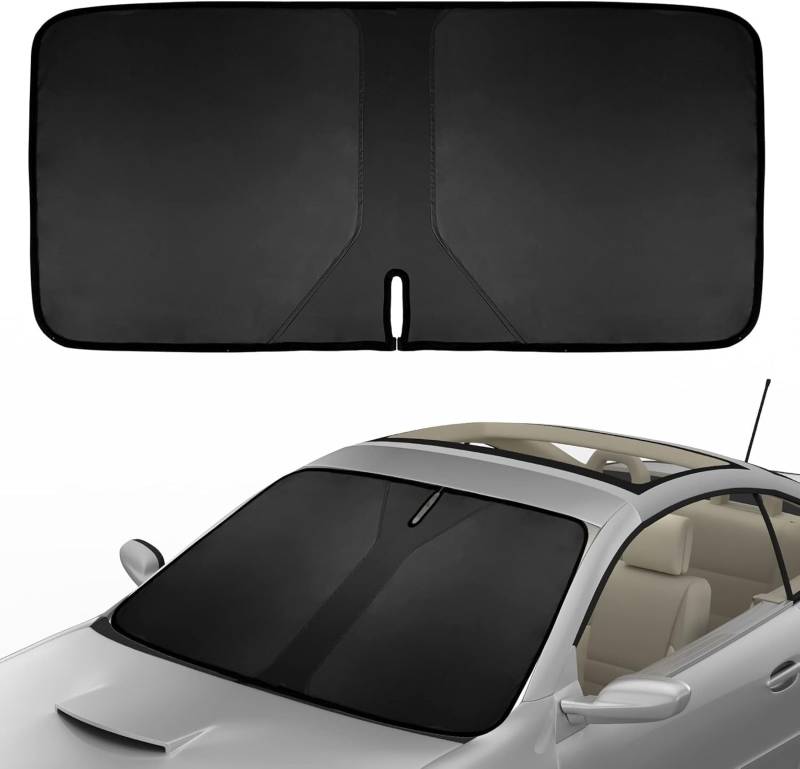 Das klappbare Windschutzscheibenvisier bietet UV- und Wärmeschutz für Armaturenbrett und Sitze, für Renault Clio 3 von XYZNB