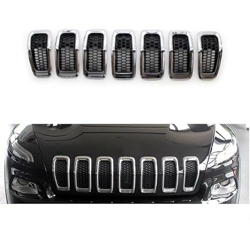 Auto Frontgitter Kühlergrill, für Jeep Cherokee 2014-2018 Frontstoßstange Front Kühlergrille Rahmen,C von XYghzh