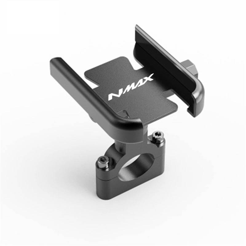 Für Yamaha NMAX N-MAX 155 NMAX125 Motorradzubehör Lenker Handyhalter GPS Ständer Halterung (Farbe : Handlebar Black) von XZLDSD