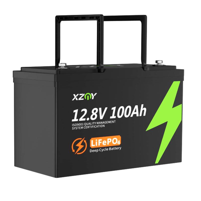 XZNY 12V 100Ah LiFePO4 Lithium-Akku, Tiefzyklus 12V 100Ah Lithium-Batterie mit integriertem 120A-BMS, 100Ah LiFePO4-Batterie geeignet für Trolling-Motor Akku, Solarbatterien, Wohnmobilen, Camping von XZNY