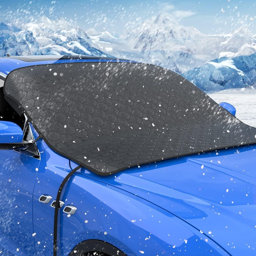 Auto-Windschutzscheibenabdeckung Winter, Verdickung, gegen Frost, Schnee, Eis, Hagel, wird mit stabilem festen Seilhaken und Aufbewahrungstaschenzubehör geliefert, geeignet für die meisten Autos, SUVs Auto-Windschutzscheibenabdeckung Winter, Verdickung, gegen Frost, Schnee, Eis, Hagel, wird mit stabilem festen Seilhaken und Aufbewahrungstaschenzubehör geliefert, geeignet für die meisten Autos, SUVs von XZXWZX