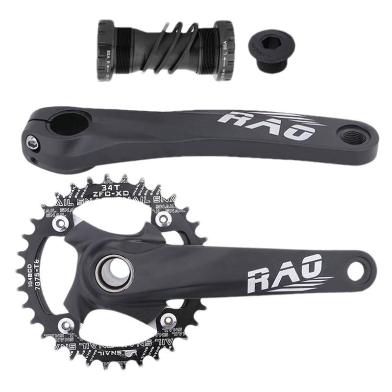 Fahrradkurbel - 170 Mm Aluminiumlegierung Kurbelarm Set | Radfahren Fester Zahnradkette | Kurbelstrecke Radfahren | Integrierte Fahrräder Kurbelschmale Breite Kette Für Radfahrer von Xasbseulk