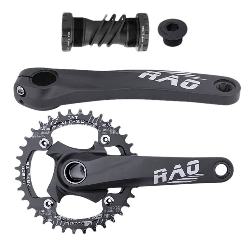 Fahrradkurbel - 170 Mm Aluminiumlegierung Kurbelarm Set | Radfahren Fester Zahnradkette | Kurbelstrecke Radfahren | Integrierte Fahrräder Kurbelschmale Breite Kette Für Radfahrer von Xasbseulk