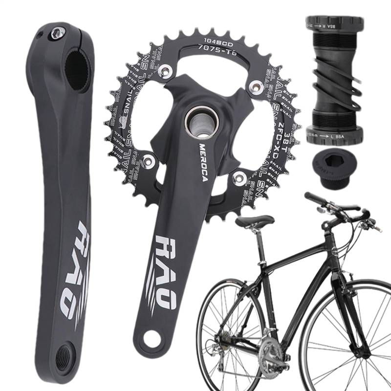 Fahrradkurbel - 170 Mm Aluminiumlegierung Kurbelarm Set | Radfahren Fester Zahnradkette | Kurbelstrecke Radfahren | Integrierte Fahrräder Kurbelschmale Breite Kette Für Radfahrer von Xasbseulk