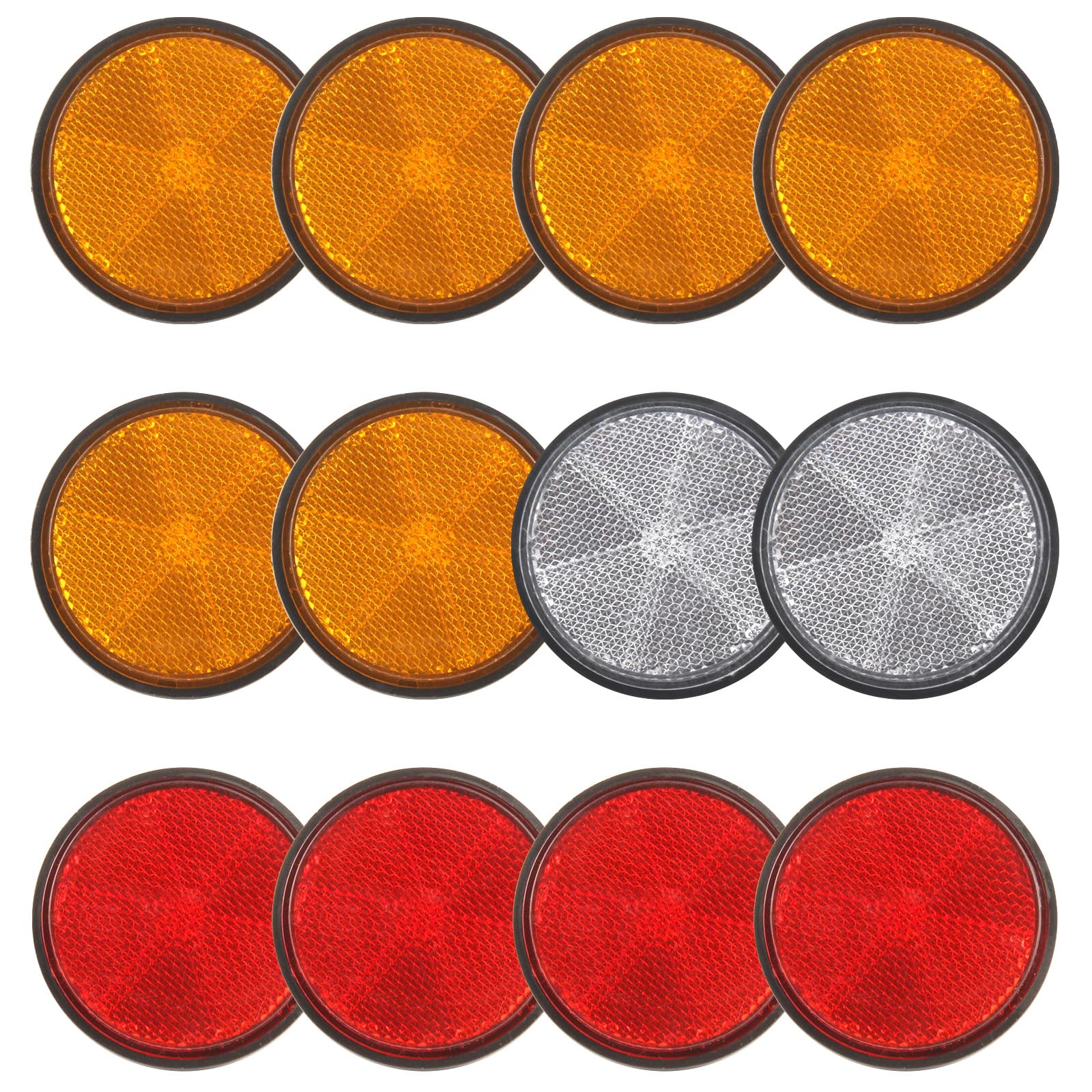 Xbessc 12 Stück Katzenauge Reflektor 58mm Katzenaugen Reflektoren Runde Reflektoren zum Anschrauben Kunststoff Rund Rückstrahler Orange Weiss Rot mit Schrauben Muttern für Pkw Anhänger LKW Traktoren Xbessc 12 Stück Katzenauge Reflektor 58mm Katzenaugen Reflektoren Runde Reflektoren zum Anschrauben Kunststoff Rund Rückstrahler Orange Weiss Rot mit Schrauben Muttern für Pkw Anhänger LKW Traktoren von Xbessc
