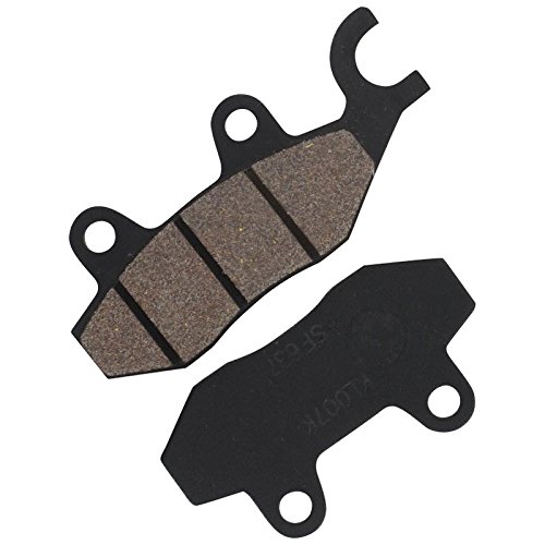 Xfight-Parts Bremsbelag Satz hinten rechts mit Widerlager links für Doppelkolben Bremszange A 96.6x41.9x8mm B 76.9x41.9x8mm 701906 für Rex Imola 125 von Xfight-Parts