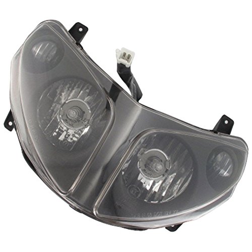 Xfight-Parts Scheinwerfer komplett mit Birne 12V Leuchtmittel BILUX Fassung BA20D 125ccm 4Takt 152QMI YY125T-28 1150301-2-4T125 für Rex Imola 125 Race/Urban von Xfight-Parts