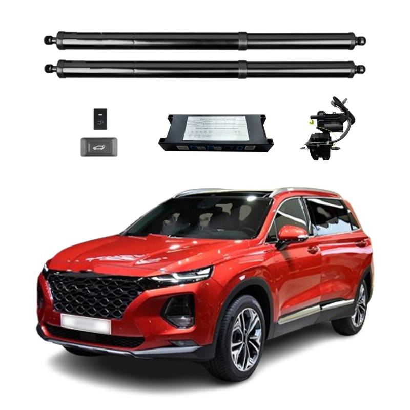 Gasdruckfeder Für Hyundai Für Santa Fe 2019-2023 Elektrische Heckklappe Power Zurück Tür Heckklappe Heckklappe Auto Boot Trunk Strut Automatische Shock Lift Kofferraum Gasfeder(with Kick Sensor) von Xgupxuc