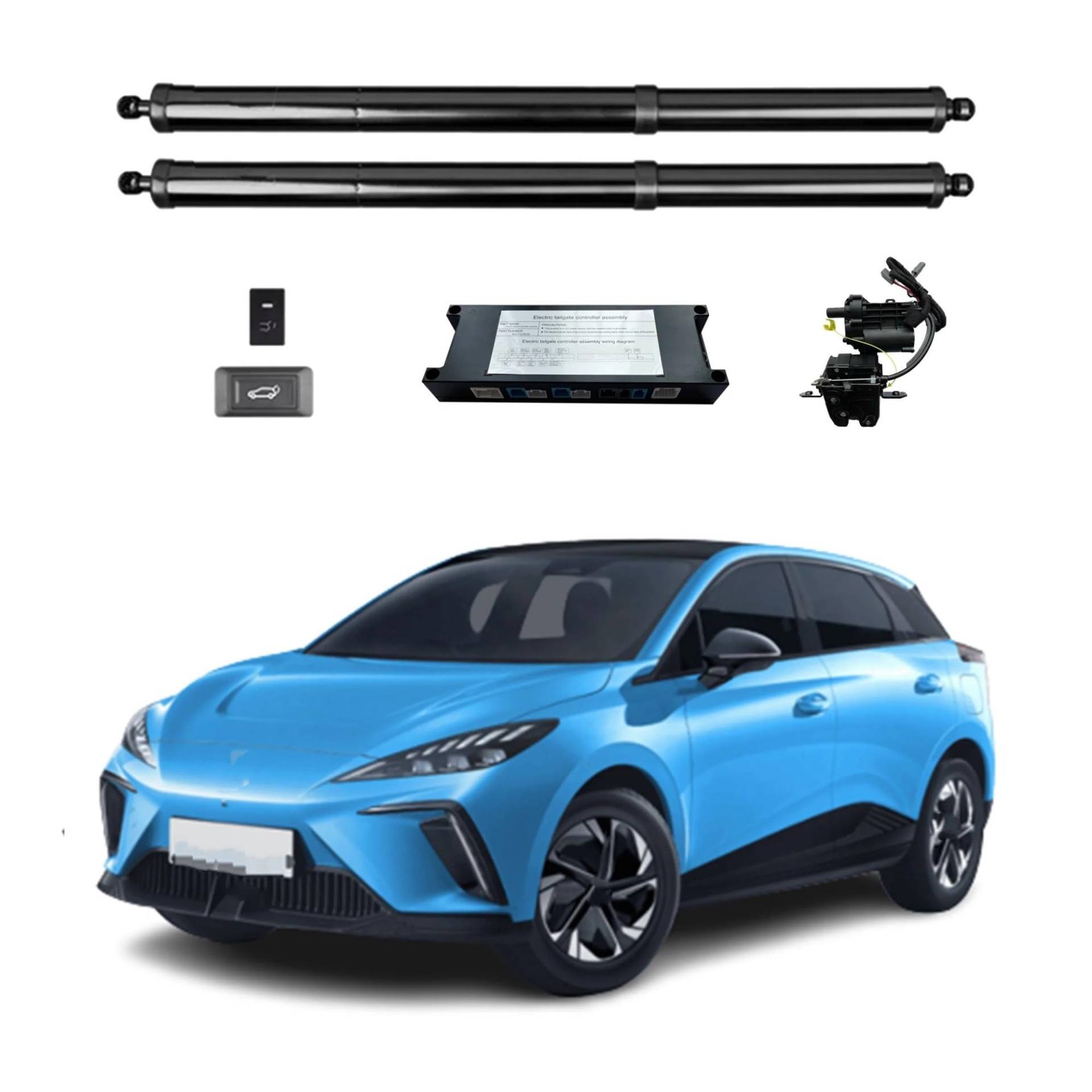 Gasdruckfeder Für MG4 EV EH32 2022+ Elektrische Heckklappe Power Zurück Tür Heckklappe Heckklappe Auto Boot Trunk Strut Shock Lift Rod Aktuator Kofferraum Gasfeder(Without Kick Sensor) von Xgupxuc