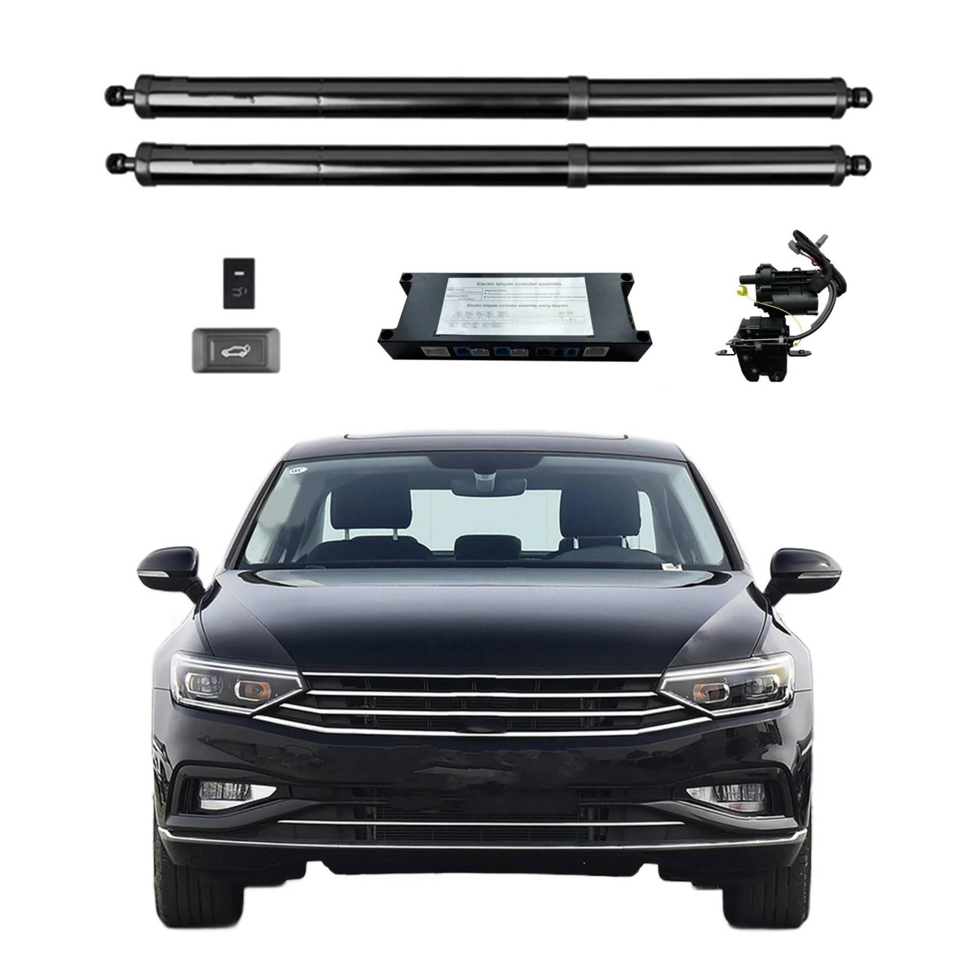 Gasdruckfeder Für VW Passat B8 2016-2023 Elektrische Heckklappe Power Zurück Tür Heckklappe Auto Boot Trunk Strut Shock Hubstange Antrieb Kofferraum Gasfeder(Without Kick Sensor) von Xgupxuc