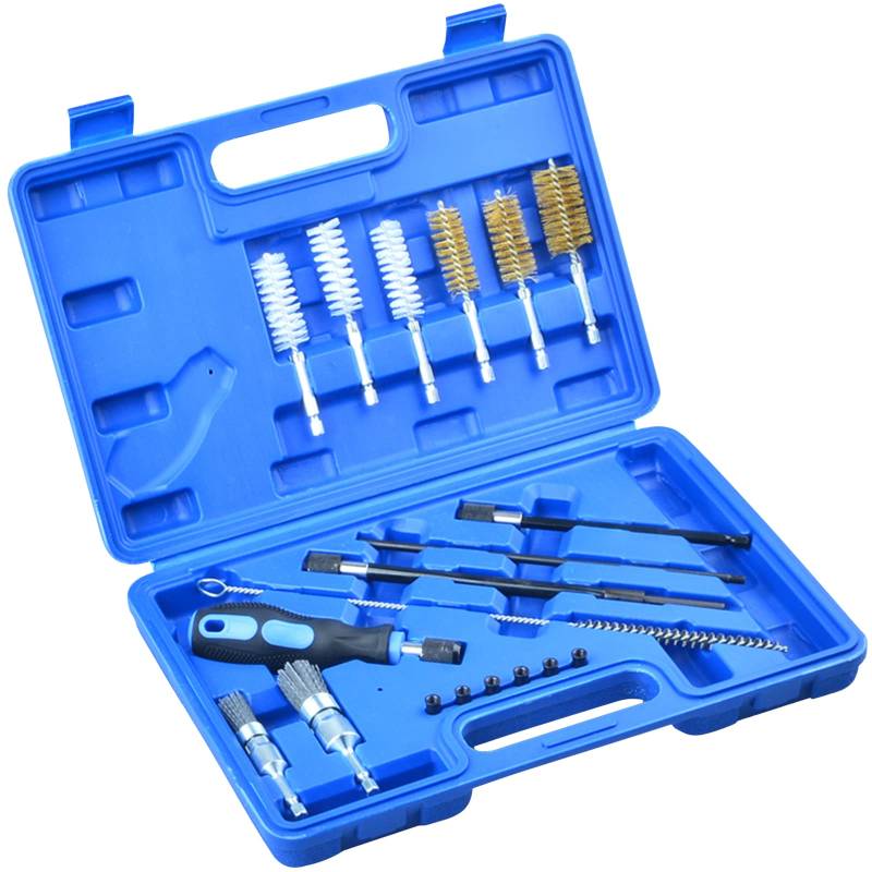 XiTuanYuan 19-teiliges Injektorsitz- und Schaftreinigungsset, Einspritzdüsen Dichtungssitz-Werkzeug-Set (blau) von XiTuanYuan