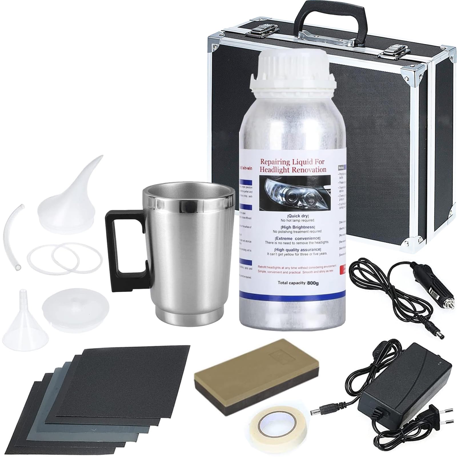 Xiaoqintedy Auto Scheinwerfer Aufbereitung Set,800g Scheinwerfer Bedampfen Set, Bedampfer Scheinwerfer,Scheinwerfer Polierset,Scheinwerfer Reparatur Set für Gelbfärbung/Kratzen/Unschärfen/Oxidation Xiaoqintedy Auto Scheinwerfer Aufbereitung Set,800g Scheinwerfer Bedampfen Set, Bedampfer Scheinwerfer,Scheinwerfer Polierset,Scheinwerfer Reparatur Set für Gelbfärbung/Kratzen/Unschärfen/Oxidation von Xiaoqintedy
