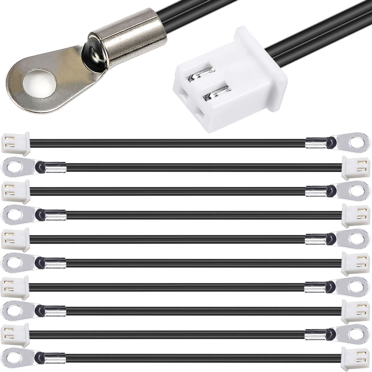 Xiatiaosann 10 Stück NTC Thermistor Temperatursensorsonde XH2.54-2P-Stecker 3950 B Empfindlicher Temperatursensor mit O-Ring Kaltgepresster Anschlussstecker für Aquarium-Warmwasserbereiter-Klimaanlage Xiatiaosann 10 Stück NTC Thermistor Temperatursensorsonde XH2.54-2P-Stecker 3950 B Empfindlicher Temperatursensor mit O-Ring Kaltgepresster Anschlussstecker für Aquarium-Warmwasserbereiter-Klimaanlage von Xiatiaosann